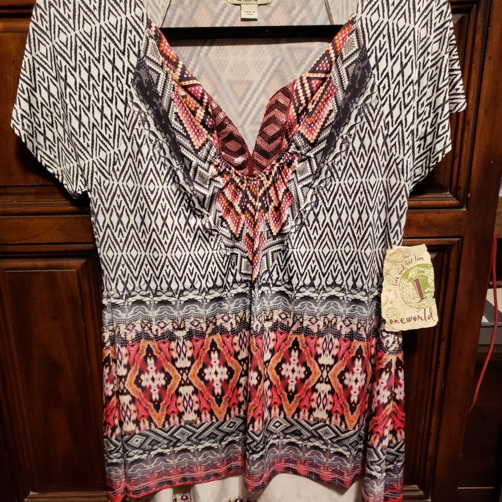 NWT One World top Size S